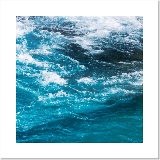 Tuquoise Blue Ocean Waves Wall Art by DyrkWyst